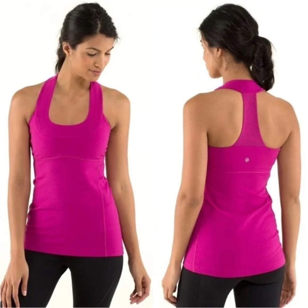 Lululemon | Scoop Neck Tank *Luon in Raspberry Pink Size 4 - Picture 1 of 12